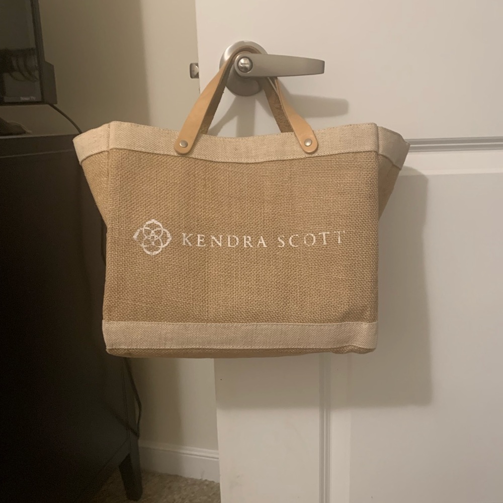 Kendra Scott Tan and Cream Tote Bag
